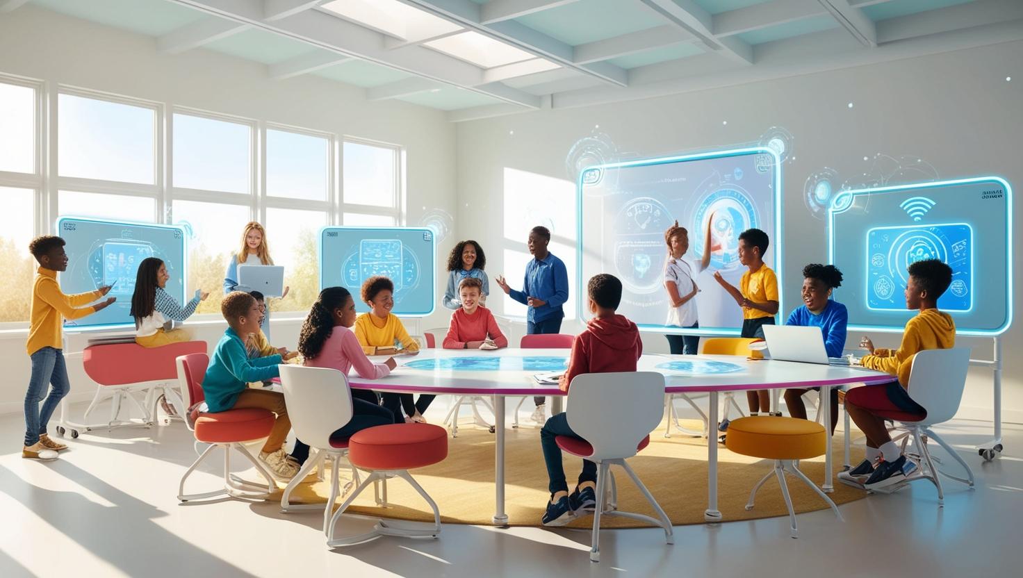 University lecture with lyraviz visualization